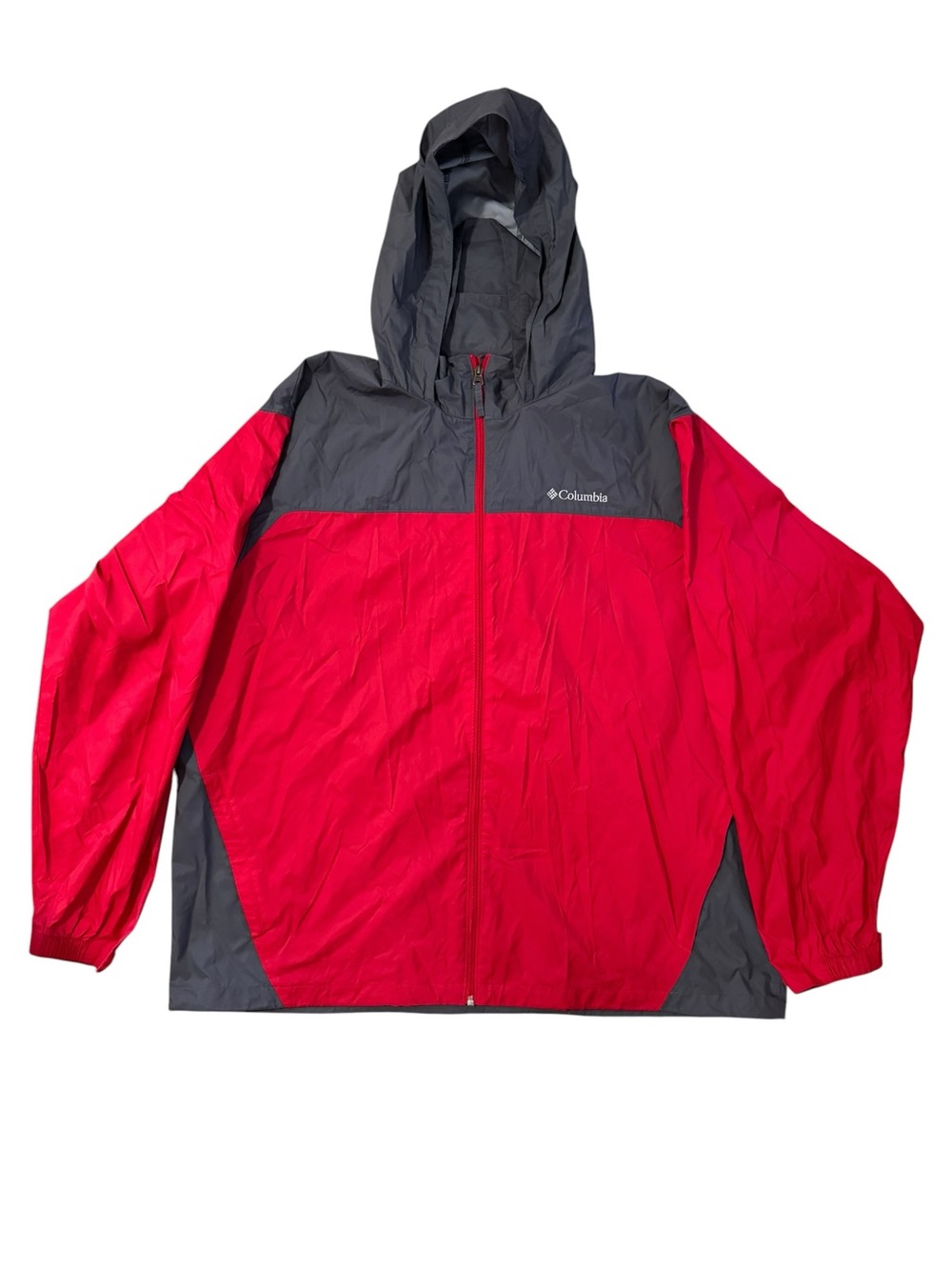 Columbia Packable Rain Jacket Mens Size XXL Red Glennaker Lake Outdoor Travel